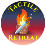 Tactile Retreat bold logo night transparent